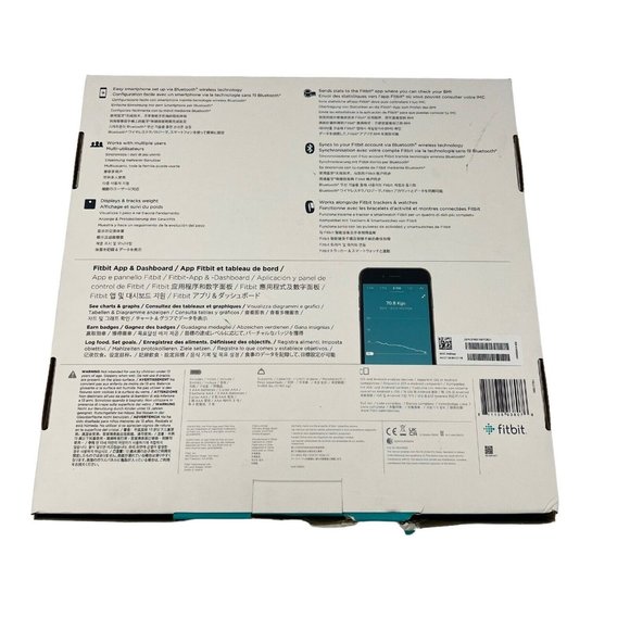 NEW BLACK Fitbit Aria Air FB203BK Bluetooth Digital Body Weight BMI Smart Scale - Picture 4 of 5